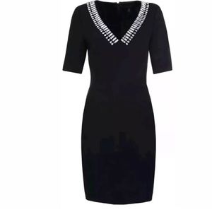 Ted Baker London Vicki Embelished Black Women Dres